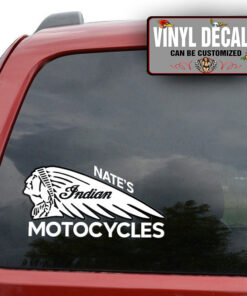 Personalized Motorcycle Lettering Sticker 10937