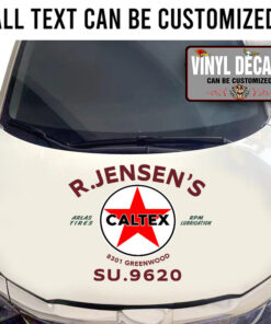 Personalized Vintage Caltex Gasoline Oil Sticker 11400