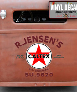 Personalized Vintage Caltex Gasoline Oil Sticker 11400