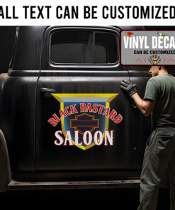 Personalized Motorcycle Saloon Sticker 11658