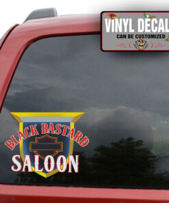 Personalized Motorcycle Saloon Sticker 11658