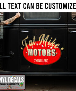 Personalized Motorcycle Shop Garage Sticker 11643