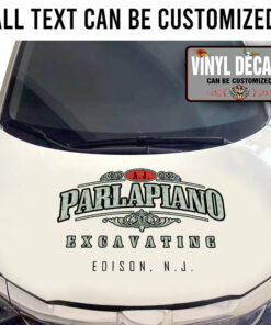 Personalized Vintage Excavating Lettering Vinyl Sticker 10677