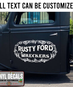 Personalized Vintage Ford Hot Rod Sticker 10981