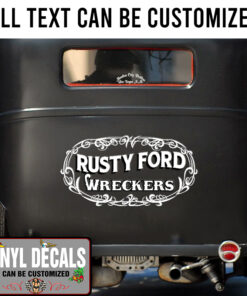 Personalized Vintage Ford Hot Rod Sticker 10981