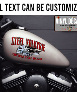 Personalized Motorcycle Skull Sticker 12102