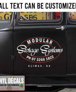 Personalized Vintage Garage Lettering Hot Rod Art Sticker 11457