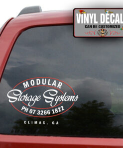 Personalized Vintage Garage Lettering Hot Rod Art Sticker 11457