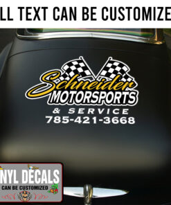 Personalized Motorsport And Service Lettering Vinyl Sticker 10790