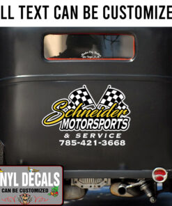 Personalized Motorsport And Service Lettering Vinyl Sticker 10790