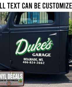 Personalized Vintage Garage Lettering Sticker 11342