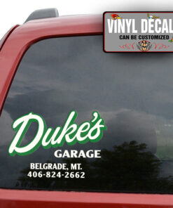 Personalized Vintage Garage Lettering Sticker 11342