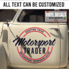 Personalized Motorsport Trader Lettering Sticker 11493