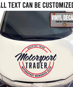 Personalized Motorsport Trader Lettering Sticker 11493