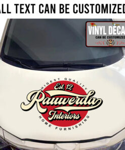 Personalized Vintage Garage Lettering Vinyl Sticker 10778