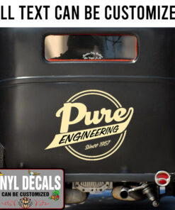 Personalized Vintage Garage Lettering Vinyl Sticker 10801