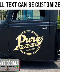 Personalized Vintage Garage Lettering Vinyl Sticker 10801