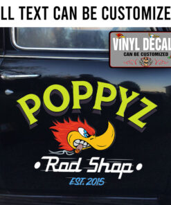 Personalized Mr Horse Power Hot Rod Lettering Vinyl Sticker 10486
