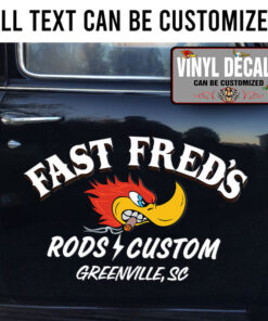 Personalized Mr Horse Power Hot Rod Lettering Vinyl Sticker 10489