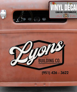 Personalized Vintage Hot Rod Art Sticker 11452