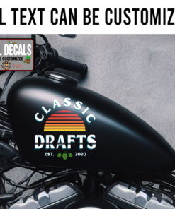 Personalized Vintage Hot Rod Garage Sticker 12071