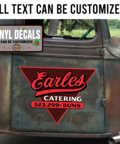 Personalized Vintage Hot Rod Lettering Sticker 11309