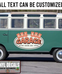 Personalized Vintage Hot Rod Lettering Sticker 11467