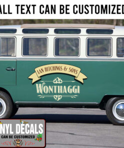 Personalized Vintage Hot Rod Lettering Sticker 11469
