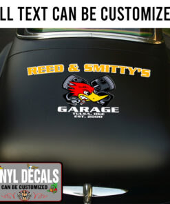 Personalized Mr Horsepower And Crossing Piston Vinyl Sticker 10867