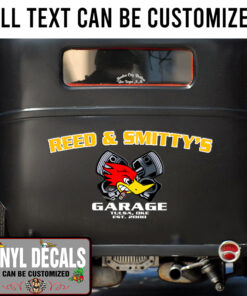 Personalized Mr Horsepower And Crossing Piston Vinyl Sticker 10867