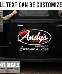 Personalized Vintage Hot Rod Sticker 11665