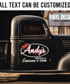 Personalized Vintage Hot Rod Sticker 11665