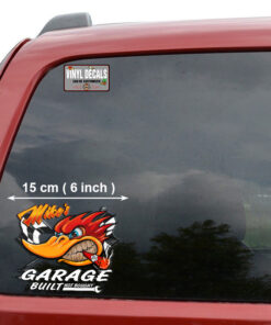 Personalized Mr Horsepower And Racing Flag Lettering Vinyl Sticker 10670