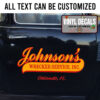 Personalized Vintage Lettering For Semi Truck Vinyl Sticker 10720