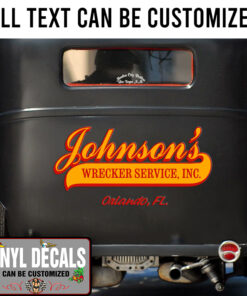 Personalized Vintage Lettering For Semi Truck Vinyl Sticker 10720