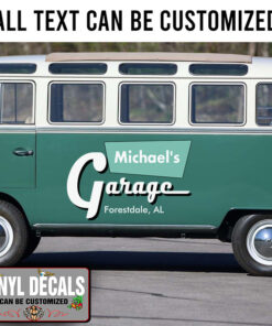 Personalized Vintage Lettering On Car Sticker 11465