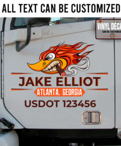 Personalized Mr Horsepower Flames Vintage Sticker 11163