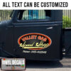 Personalized Vintage Lettering Speed Shop Vinyl Sticker 10295