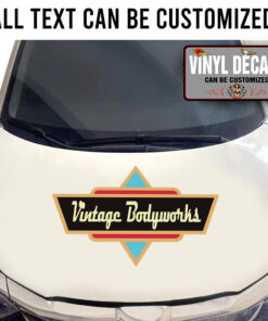 Personalized Vintage Lettering Sticker 10953