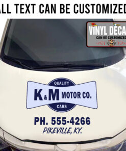 Personalized Vintage Lettering Sticker 11416