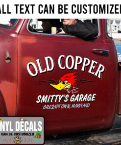 Personalized Mr Horsepower Garage Lettering Vinyl Sticker 10339