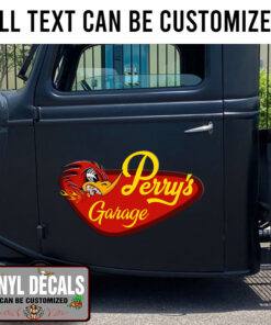 Personalized Mr Horsepower Garage Lettering Vinyl Sticker 10604