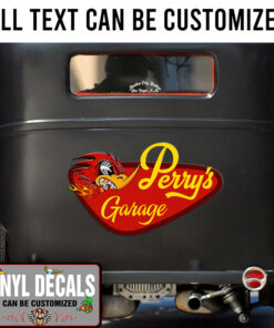 Personalized Mr Horsepower Garage Lettering Vinyl Sticker 10604