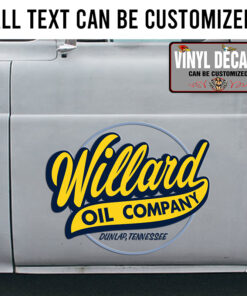 Personalized Vintage Lettering Vinyl Sticker 10431