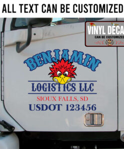 Personalized Mr Horsepower Hot Rod Bird Logistic Company Sticker 11153