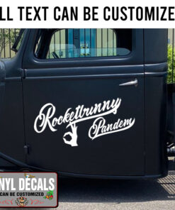 Personalized Vintage Lettering Vinyl Sticker 10439
