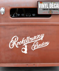 Personalized Vintage Lettering Vinyl Sticker 10439