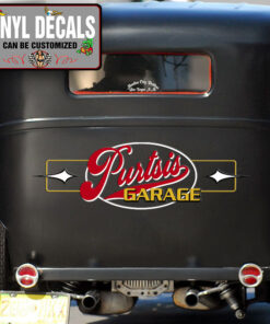 Personalized Vintage Lettering Vinyl Sticker 10564