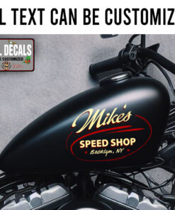 Personalized Vintage Oval Truck Graphic Lettering Sticker 12077