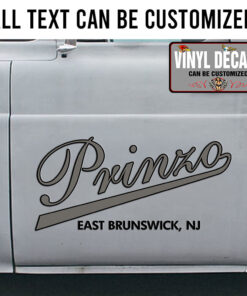 Personalized Vintage Pinstriping Lettering Vinyl Sticker 10624